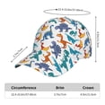 thumbnail image 2 of Balery Block Dinosaur Gorra de béisbol de tamaño ajustable para correr, entrenar y actividades al aire libre. Gorra de papá para todas las estaciones., 2 of 6