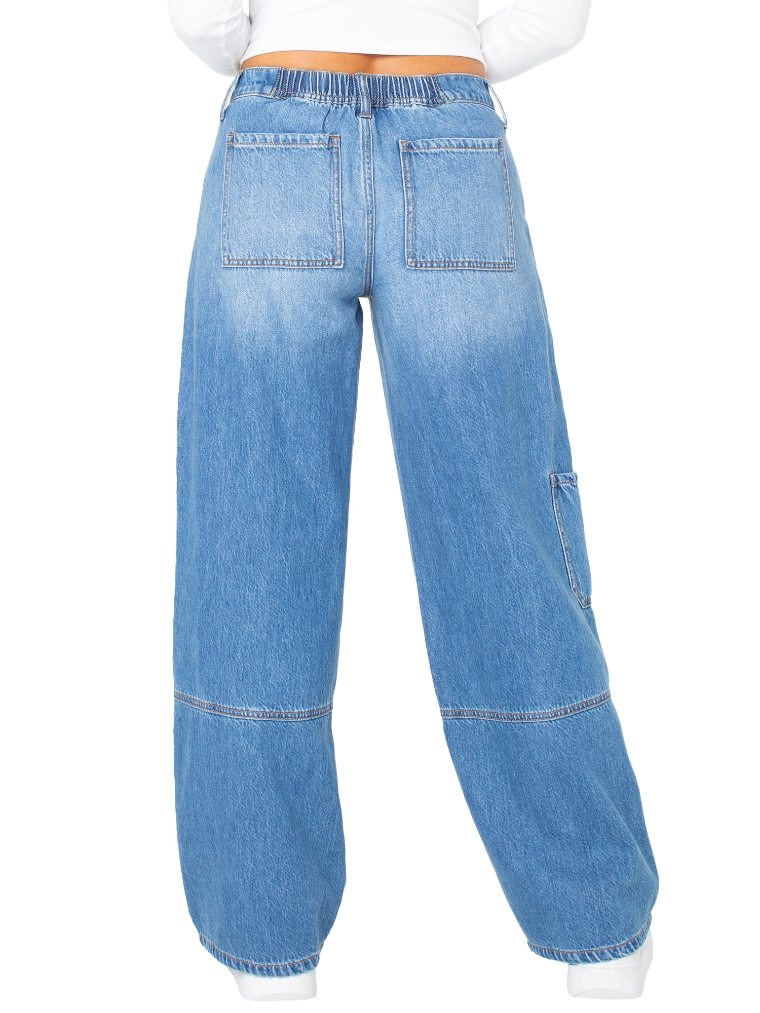 Celebrity Pink Women's and Women's Plus Wide Leg Gardener Jeans, Sizes XS-4X