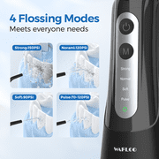 Water Flosser for Teeth Cordless: 4 Jet Tips 4 Modes Oral Irrigator Portable, 300ML Tank USB Rechargeable IPX7 Waterproof Water Flossing for Adults Teeth Cleaning Home and Travel