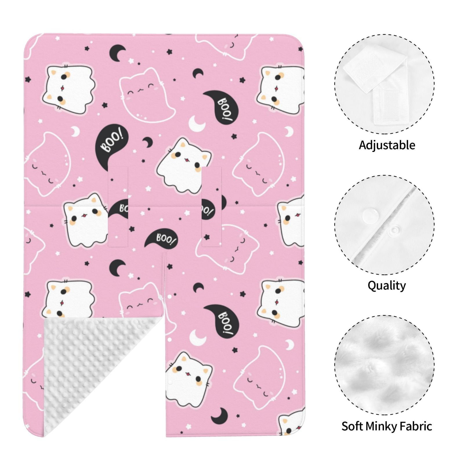 Car Seat Cover Baby - kawaii_kitten_ghosts_pattern Breathable Infant Car Seat Cover for Baby Carseat, Lightweight Comfort Baby Essentials Must Haves Newborn Stuff for Girl Boy
