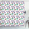 thumbnail image 1 of Ambesonne Colorful Shower Curtain, Hearts and Skulls, 69"Wx70"L, Multicolor, 1 of 3