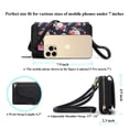 thumbnail image 4 of Peacocktion Cartera Para Mujer Monedero Tarjetero Con Rfid Gran Capacidad Bolso Bandolera Embrague 2 Correas Negro Rosa, 4 of 5