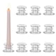 thumbnail image 1 of Set de Portavelas de Vidrio Glasseam para Velas Cónicas, Transparente, 10 piezas, 1 of 9