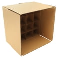 thumbnail image 1 of WRITWAA Khaki Corrugated Paper Box with Multi Grid Dividers for Moving and Kitchen Dish Storage, 1 of 6