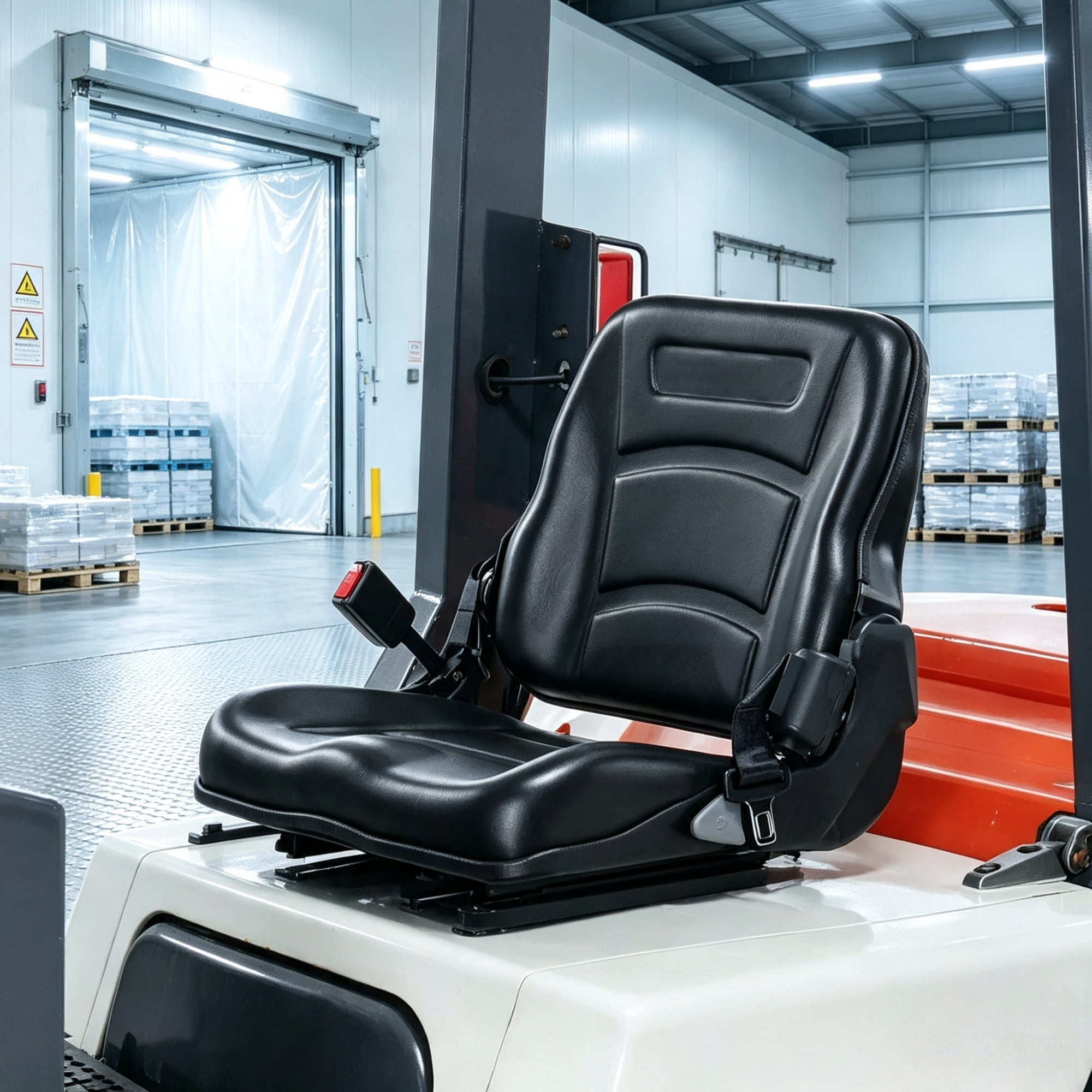 Universal Forklift & Tractor Seat, Adjustable Back with Micro Switch, 6.3-13.4" Slot for Loader & Excavator