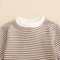 thumbnail image 5 of Gibobby Infant Baby Girl Romper Infant Fall Winter Clothes 3 6 9 12 18 Months Ruffle Sweater Long Sleeve Bodysuit Jumpsuit Infant Onesie(0-3 Months,Brown), 5 of 9