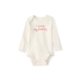 thumbnail image 4 of Garanimals Newborn & Baby 100% Cotton Long Sleeve Bodysuits, Sizes 0–24M, 4-Pack, 4 of 10