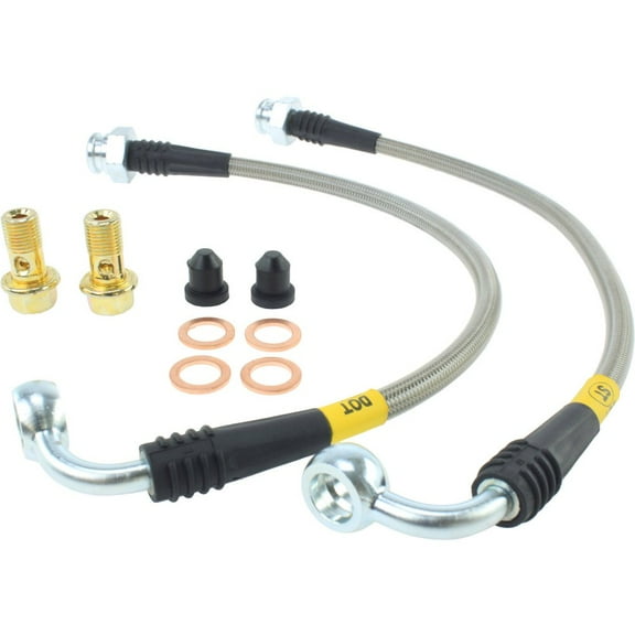 StopTech 950.42503 Stainless Steel Braided Brake Hose Kit Fits select: 2008-2013 INFINITI G37, 2003-2007 INFINITI G35