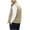 Khaki, variant on WIZUTIZ Men's Utility Vest Solid Color Multi-Zipper Pocket Stand Collar Sleeveless Fishing Outerwear Nylon Lightweight for Outdoor Summer Daily Adventure Wear