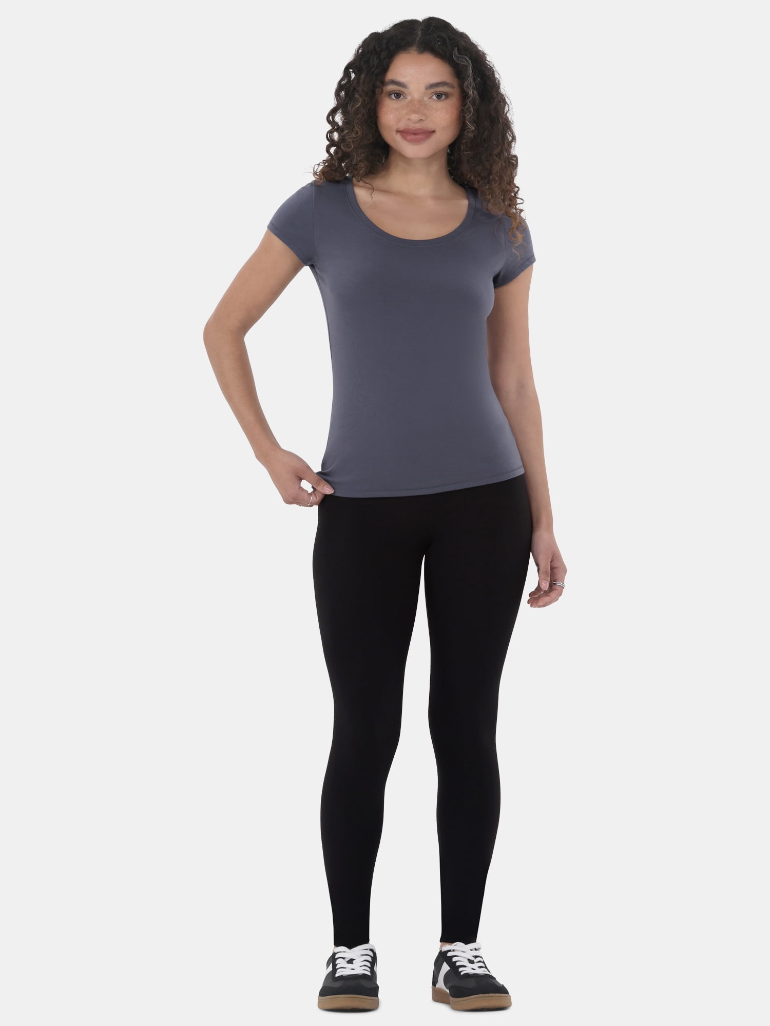 No Boundaries Short Sleeve Scoop Neck Tee, Women's XXS-XXXL