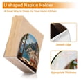 thumbnail image 4 of Window with Houses Flowers Napkin Holder for Table Clear Napkin Stand Paper Holder Acrylic Organizer Dispenser Napkins for Dinner Kitchen Restaurant Room, 4 of 8