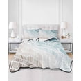 thumbnail image 3 of Ombre Brown Blue King Size Down Alternative Comforter, Lightweight Comforter Quilt Bedding Set with Pillow Shams Summer Coastal Ocean Sea Beach Wave All Seasons Bed Comforter Duvet Insert 96"x106", 3 of 7