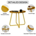 thumbnail image 2 of Hofitlead Outdoor Side Tables, Anti-Rust Metal End Table,Small Patio Table Round End Table Outdoor Table for Garden Balcony Yard ,Gold, 2 of 9
