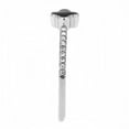 thumbnail image 3 of No Plating Stainless Steel Ring with Epoxy in Jet for Women Jet Stone Color Style DA320 Size 7, 3 of 4