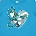 thumbnail image 4 of Inktastic Cervical Cancer Awareness Teal and White Ribbon Around Heart Boys or Girls Baby T-Shirt, 4 of 5