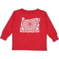 thumbnail image 3 of Inktastic Oregon Silhouette Mandala Boys or Girls Long Sleeve Toddler T-Shirt, 3 of 5