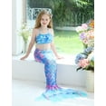 thumbnail image 5 of 2025 Girls New Mermaid Tail Swimsuit Kids Ariels Swimwear Mermaid Costume Play Tail Sets, 5 of 7