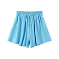 thumbnail image 2 of Bxsruta Shorts for Kids, Elastic Waist Ribbon Detail Kids Shorts, Casual Work Pants with Pocket, 2 of 3