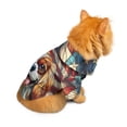 thumbnail image 5 of Patriotic Cavalier King Charles Spaniel Stained Glass Portrait American Flag Hawaiian Summer Shirt for Small Medium Large Dog Cat Dog Lover Gifts - 01010, 5 of 6