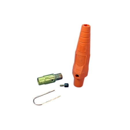 Series Male Detachable Plug - Leviton 16D37-O Orange 16 Series Taper Nose Female Crimped Detachable Cam-Type Plug