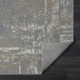 thumbnail image 6 of Laddha Home Designs 7.75' x 9.75' Abstract Rectangular Area Throw Rug - Gray and Cream, 6 of 9