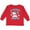 Red, variant on Inktastic Polar Bear My Grandma Loves Me in Santa Hat with Snowflakes Boys or Girls Long Sleeve Toddler T-Shirt