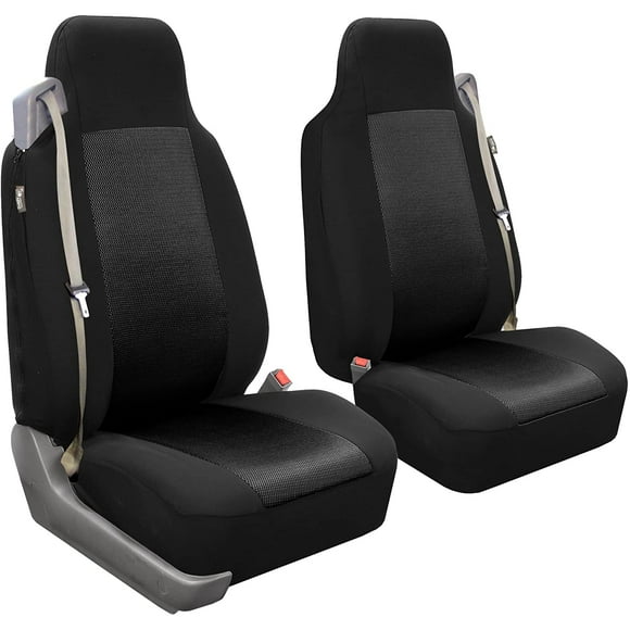 Car Seat Covers Front Set Black Cloth - Car Seat Covers for Bucket Seats 2 Piece Seat Cover, Universal Fit Car Seat Cover, Washable Car Seat Cover, Automotive Seat Covers for SUV, Sedan, Van