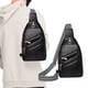 thumbnail image 1 of Bolsa de hombro de cuero suave negro, 1 of 6
