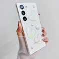 thumbnail image 5 of Compatible with Samsung Galaxy S24 Bling Case Laser Colour 3D Crystal Love Heart Pearl Diamond Glitter Clear Case Cute Girly Women Slim Soft TPU Transparent Phone Cover, 5 of 13