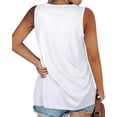 thumbnail image 2 of Langwyqu Summer V-Neck Sleeveless Solid Color Plus Size Women Tank Tops Shirt, 2 of 5