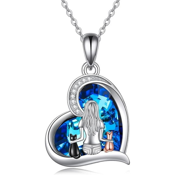 Cat Necklace Sterling Silver Jewelry for Women Cat Jewelry Gifts