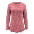 thumbnail image 4 of KBZDBZC Womens Summer Tops Women's Autumn and Winter Round Neck Long Sleeved Stripe Loose Casual T Shirt Womens Tops (Red,XXXXL), 4 of 5