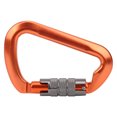 thumbnail image 1 of D-shape Carabiner Auto Lock Carabiner Climbing Carabiner Aviation Aluminum Carabiner Durable Aviation Aluminum Auto Lock DShape Carabiner Safe For Outdoor Climbing CampingOrange, 1 of 8