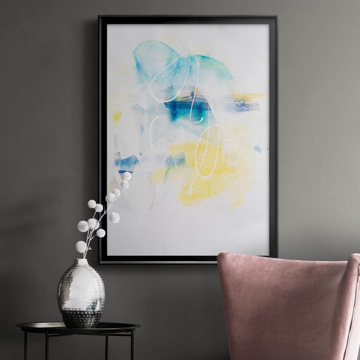 Spacial II Premium Framed Print, in Gold, Black, or Silver - Ready to Hang