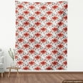 thumbnail image 4 of Ambesonne Floral Fabric by the Yard Upholstery, Vintage Garden Vibes Flower, 5 Yards, Pale Sepia Salmon and White, 4 of 5
