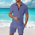 thumbnail image 2 of SHIXIAOO Men's Suits for Casual Outings Tailored Fit Set Comfortable Everyday Wear Stylish and Modern Design for Spring and Summer Activities Mens Drawstring Bathing Suit Young Mens Track Suit, 2 of 5