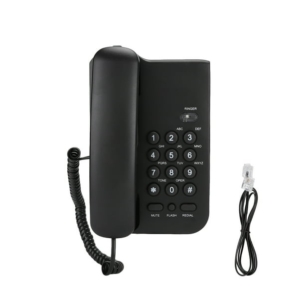 Teléfono Con Cable Montaje En Pared Teléfono De Escritorio De Negocios Con Sonido Claro Teléfonos Fijos Suministros Para El Hogar Para Ancianos Oficina Hotel Inevent EL014097-01
