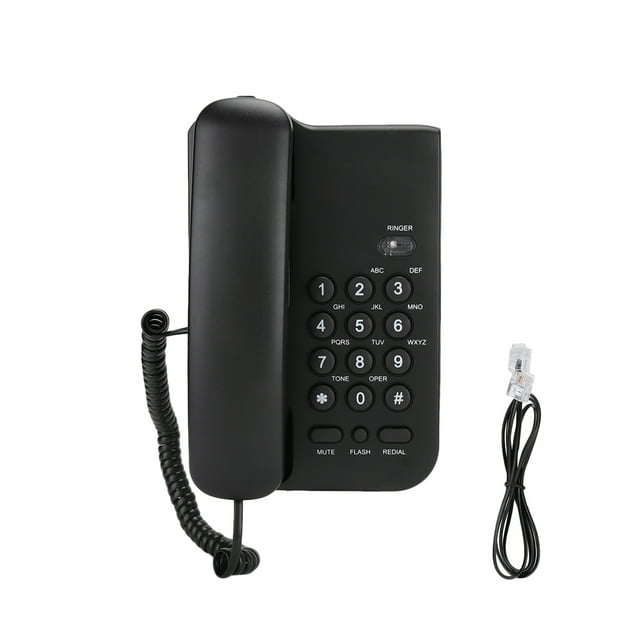 Teléfono Con Cable Montaje En Pared Teléfono De Escritorio De Negocios Con Sonido Claro Teléfonos Fijos Suministros Para El Hogar Para Ancianos Oficina Hotel Yuarrent EL014097-01