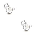thumbnail image 3 of Yuarrent Elegante florero de hierro para arreglos florales - Base estable Adornos decorativos fáciles de limpiar Gato negro sentado gato negro sentado 2piezas, 3 of 6