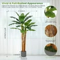 thumbnail image 2 of Yeshouse Faux Banana Leaf Tree in Modern Grey Pot, Tall Artificial Plant for Home, Poolside, Patio & Office, 2 of 8
