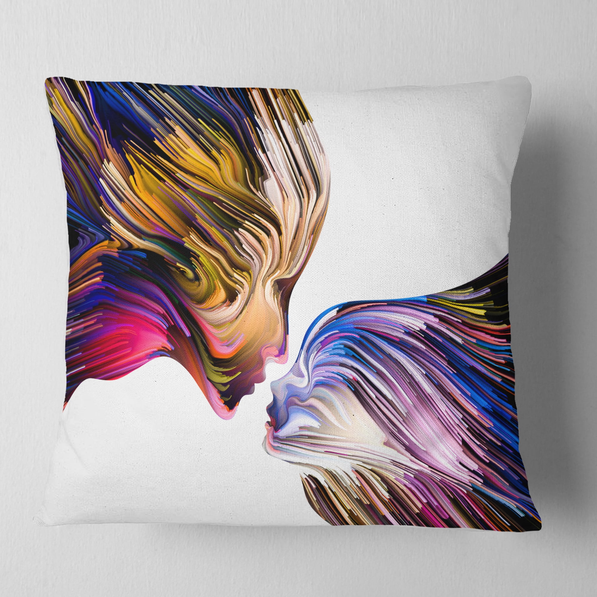 Designart Metaphorical Mind Painting - Contemporary Throw Pillow - 16x16