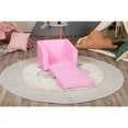 thumbnail image 4 of Delsit Toddler 2 in 1 Flip Open Kid Sized Foam Lounge Chair, Pink Polka Dot, 4 of 7