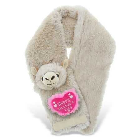 UPC: 0707466770439 | DolliBu Happy Mother s Day Super Soft Plush Llama Stuffed Scarf – Cute Stuffed Animal with Pink Heart Message for Best Mommy  Grandma  Wife  Daughter – Cute Wild Life Plush Toy Gift – 34  Inches