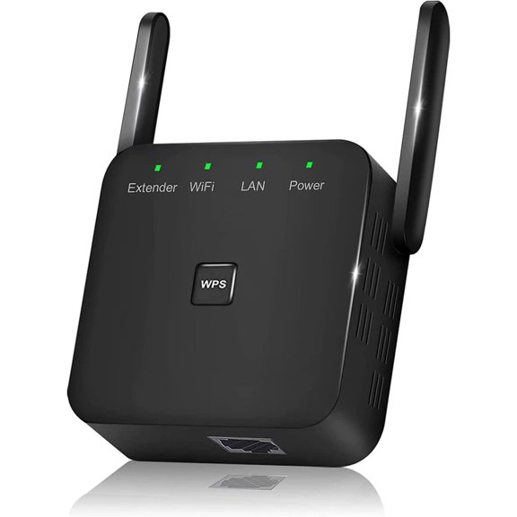 WiFi Extender, WiFi Repeater, WiFi Booster, Covers Up to 9860 Sq.ft and 60 Devices, Internet Booster - with Ethernet Port, Quick Setup, Home Wireless Signal Booster