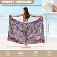 thumbnail image 7 of Uourmeti Rose Leopard Print Sarong Swimsuit Cover Ups for Women Chiffon Scarf Blouse for Swimwear Bikini Bathing Suit Swimsuit Scarf, 7 of 7