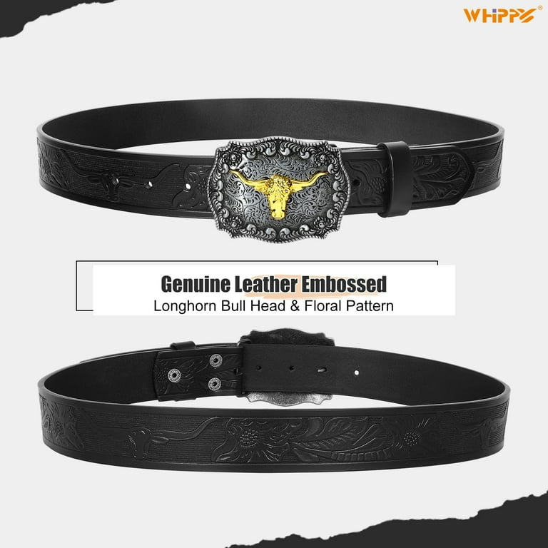 WHIPPY Western Belts for Men Women Cowboy Cowgirl Genuine