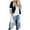 Black, variant on Oversized Cardigan Ladies Multicolor Knitted Sweater Stitching Striped Cardigan Sweater Coat (Blue,M)
