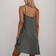 thumbnail image 4 of Camisón de mujer con bolsillos, sin mangas, con pliegues en la parte delantera, cuello redondo, 4 of 7