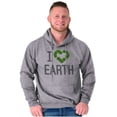 thumbnail image 5 of I Love Earth Reduce Reuse Recycle Hoodie Sweatshirt Women Men Brisco Brands M, 5 of 6
