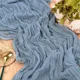 thumbnail image 2 of Nvzi Camino de mesa de gasa de 90 x 300 cm, mantel para bodas románticas, fiestas de cumpleaños, color azul, 2 of 4